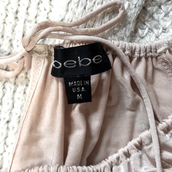 Beautiful Almond Vintage Bebe Top - Picture 6 of 10